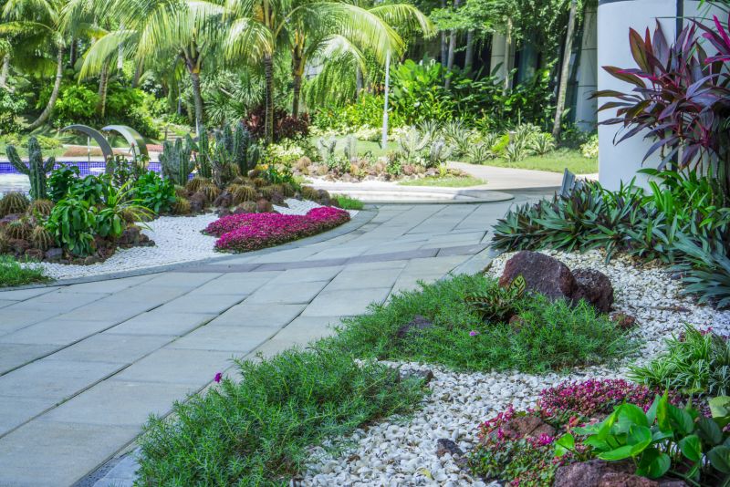 Rock Mulch Pathways